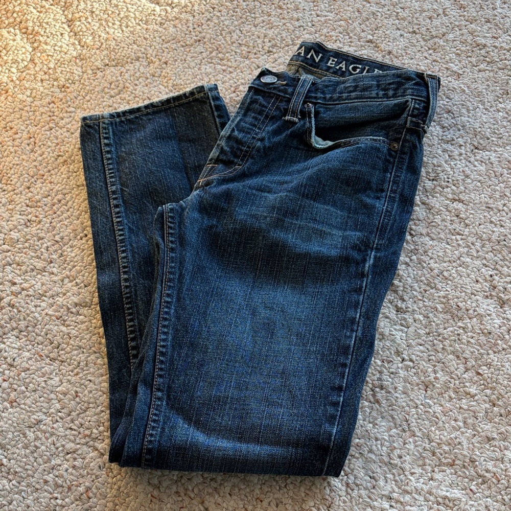 American Eagle Outfitters Dark Blue Straight Jeans